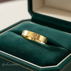 18K Gold Plated Gold Love Screw Ring Size 10